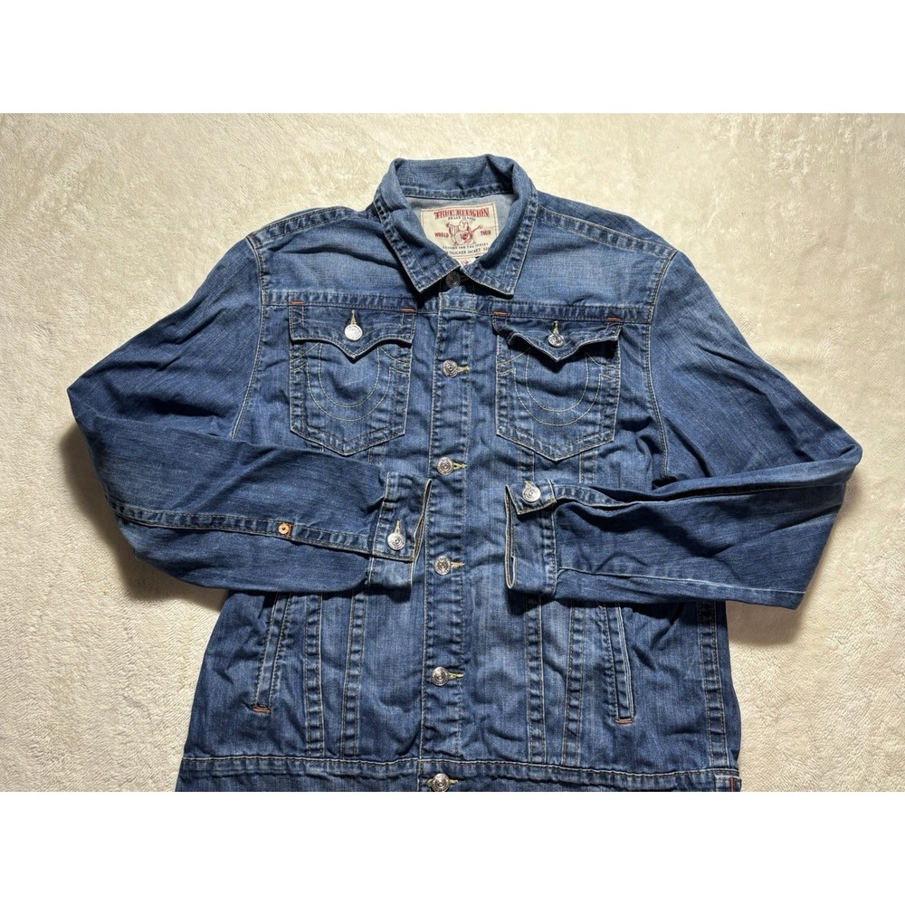 True Religion Denim Jacket Trucker Size 3XL World Tour